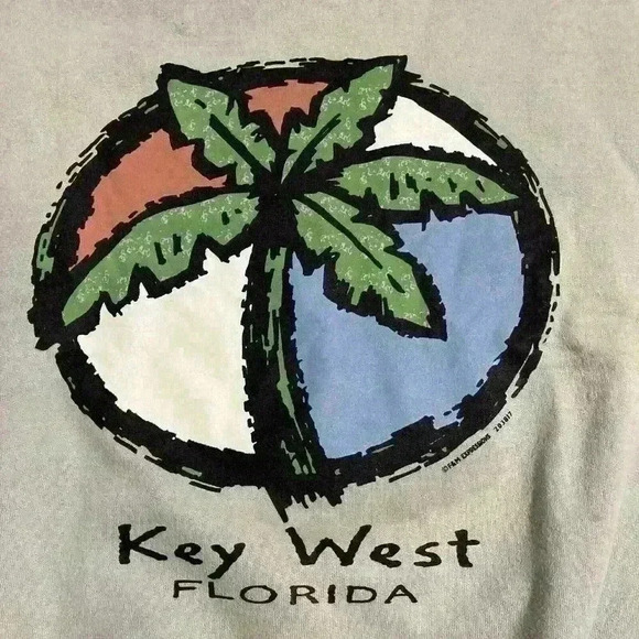 VTG Key West FL Jimmy Buffett Margaritaville Crew Neck Sweatshirt Adult Small - Picture 7 of 11